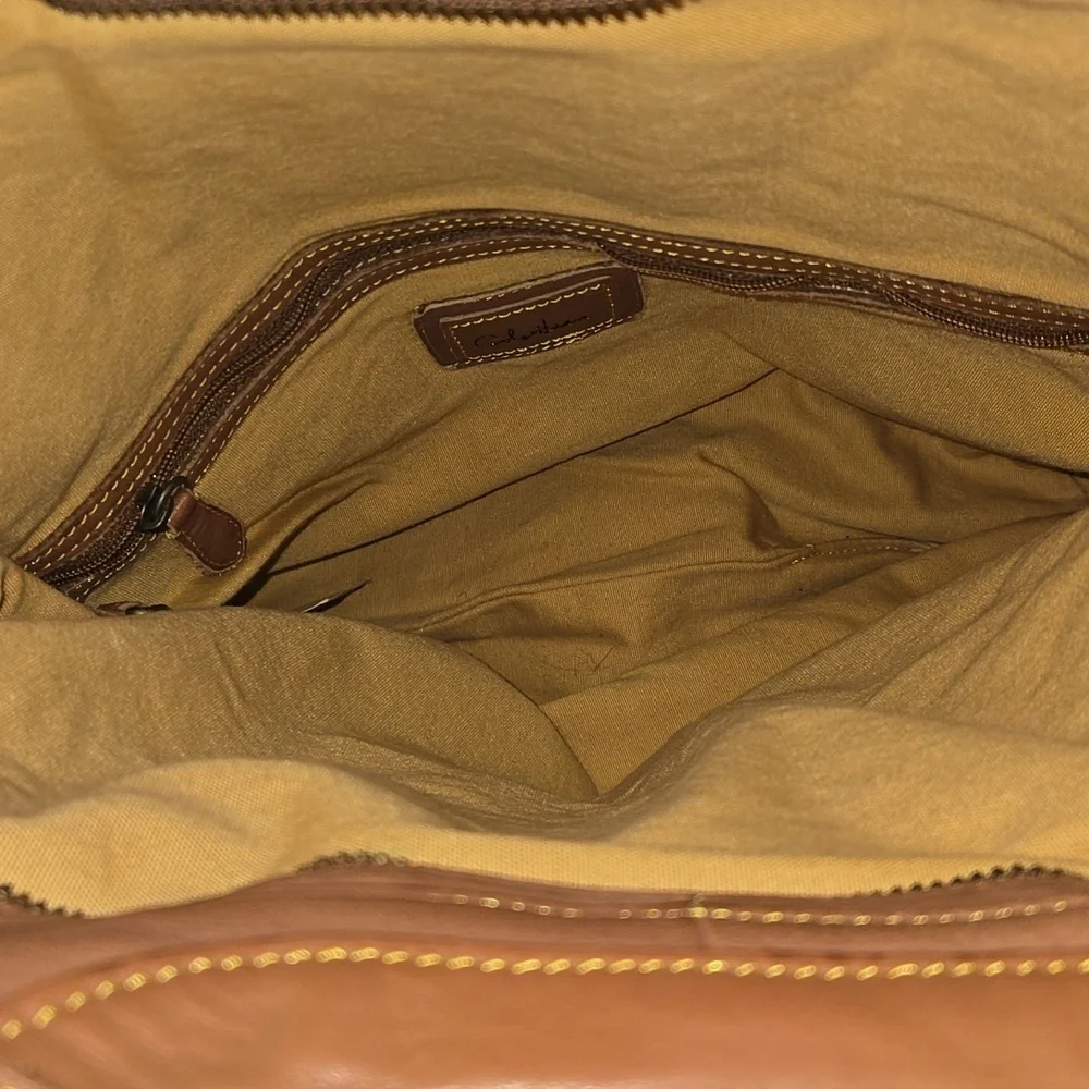 Cole Haan Cony Flap Woven Leather Crossbody Bag